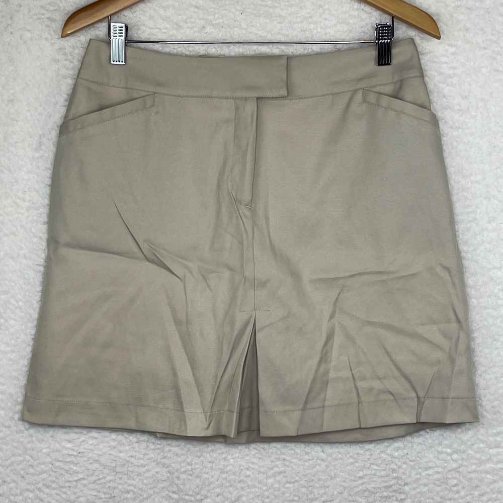 Tail White Label Khaki Tan Knee Length Skirt Skort Womens Size 8 Pockets